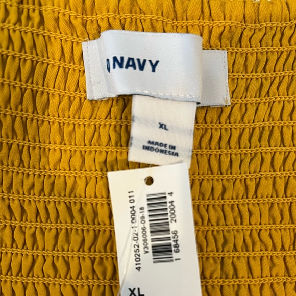 NWT Old Navy Yellow floral sun dress elastic shirring empire waist XL - Picture 7 of 7